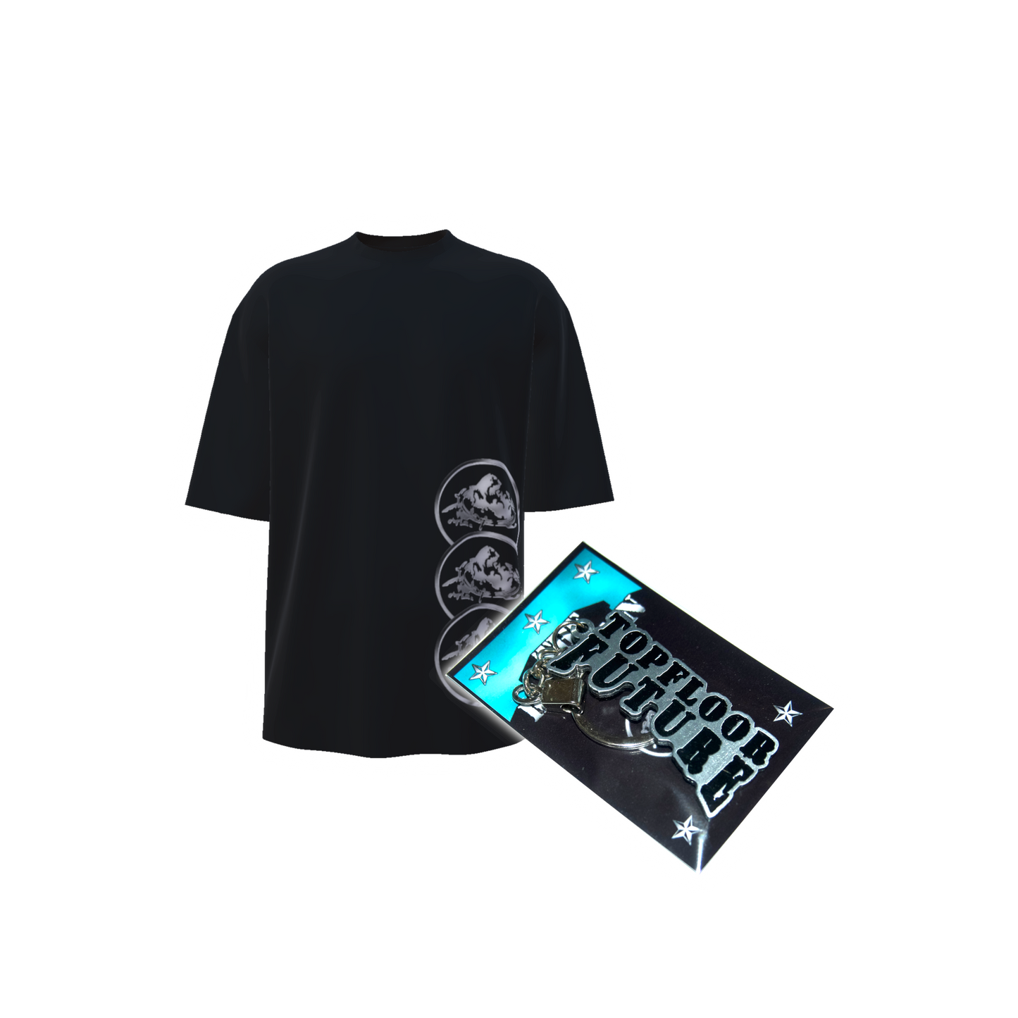 TRI-LOGO TEE + THE KEYCHAIN SET